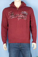 Men’s full sleeve casual fit high neck 1/4 zip sweater.