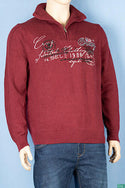 Men’s full sleeve casual fit high neck 1/4 zip sweater.
