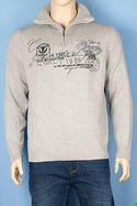 Men’s full sleeve casual fit high neck 1/4 zip sweater.