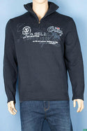 Men’s full sleeve casual fit high neck 1/4 zip sweater.