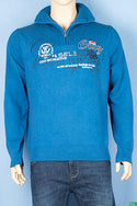 Men’s full sleeve casual fit high neck 1/4 zip sweater.