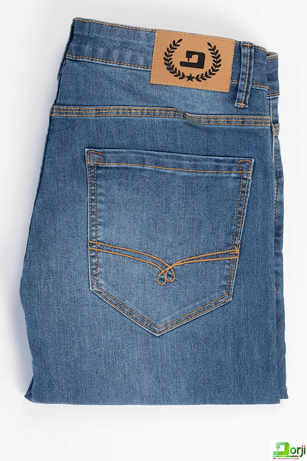 Men's slim fit Jeans Pants in various shades of Denim Blue.