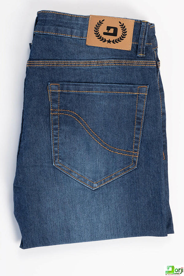 Men's slim fit Jeans Pants in various shades of Denim Blue.