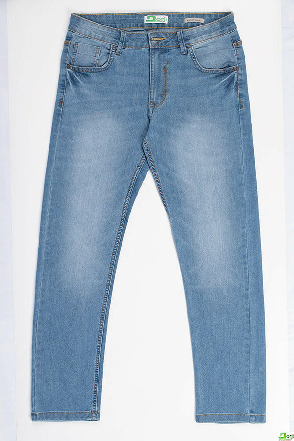 Men's slim fit Jeans Pants in various shades of Denim Blue.