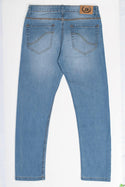 Men's slim fit Jeans Pants in various shades of Denim Blue.