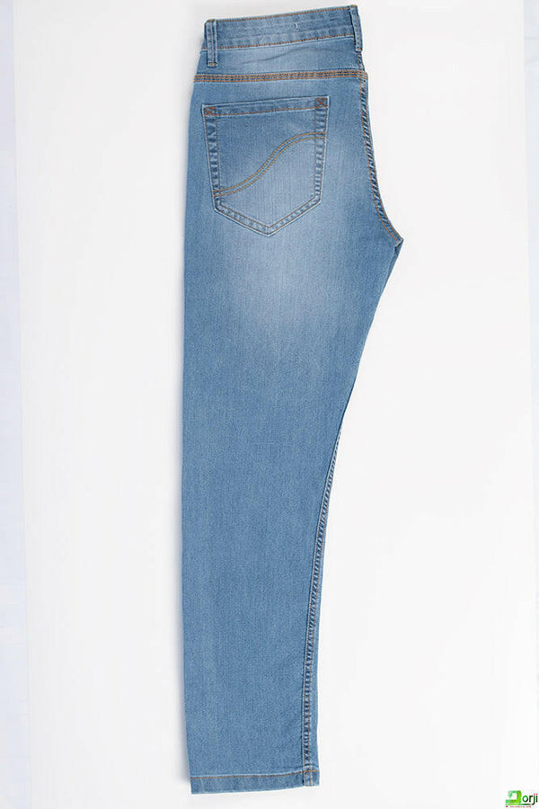 Men's slim fit Jeans Pants in various shades of Denim Blue.