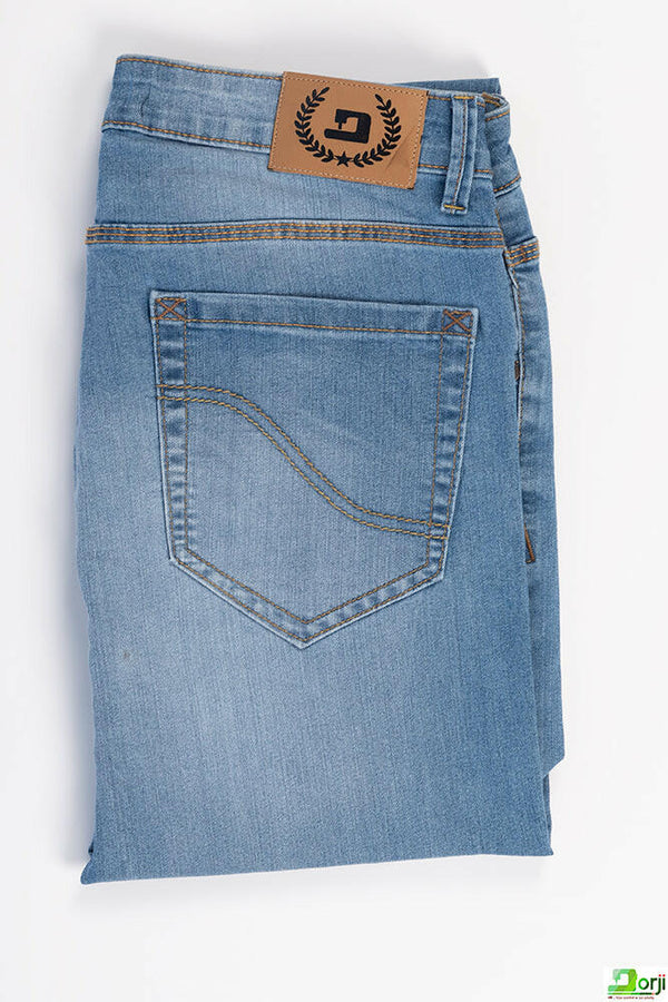 Men's slim fit Jeans Pants in various shades of Denim Blue.
