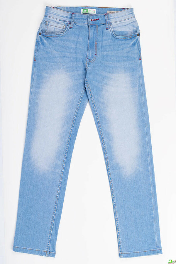 Men's slim fit Jeans Pants in various shades of Denim Blue.