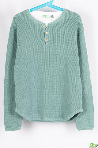 Boy's full sleeve round neck casual fit knitted T-shirt