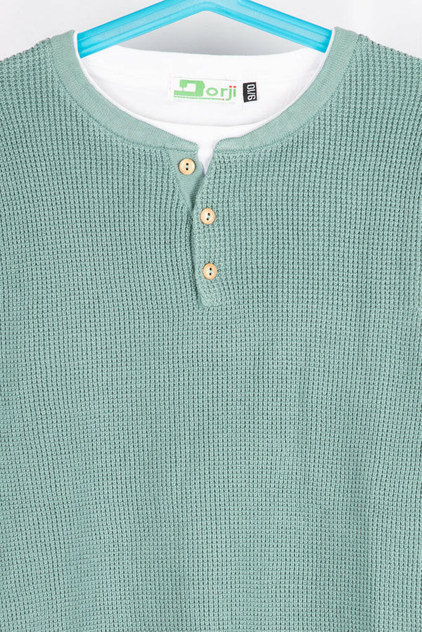 Boy's full sleeve round neck casual fit knitted T-shirt