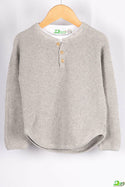 Boy's full sleeve round neck casual fit knitted T-shirt