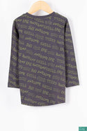 Boy’s full sleeve casual fit T- Shirt in Dark Grey.