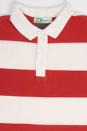 Boy's short sleeve slim fit Stripe polo