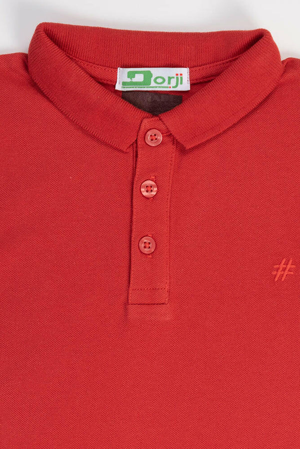 Boy's short sleeve slim fit polo