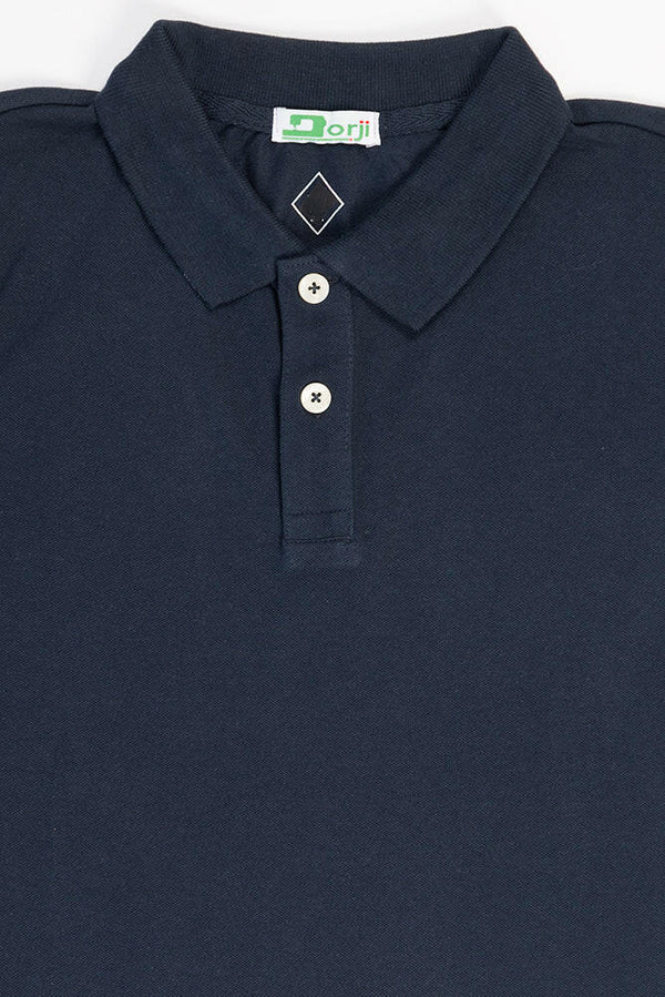 Boy's half sleeve slim fit polo in Dark Navy Blue