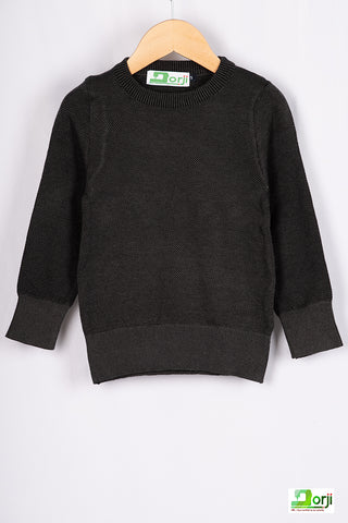 Buy charcoal-black Boy&#39;s Slim fit full sleeve Sweater