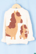 Kids full sleeve round neck regular fit Kids woolly soft knit sweater.