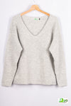Ladies full sleeve V neck loose fit winter pullover. 