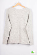 Ladies full sleeve V neck loose fit winter pullover.