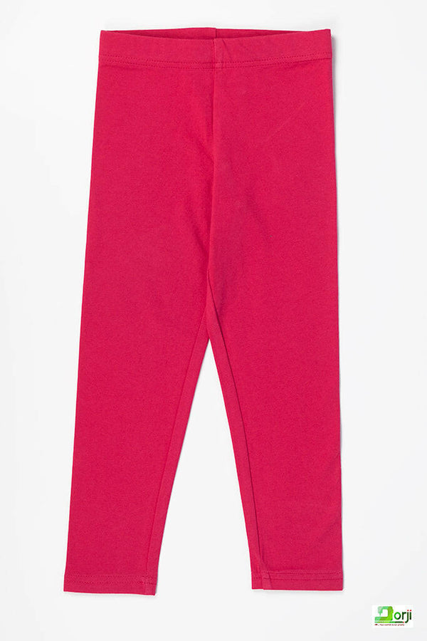 Girl's Full-Length Magenta Leggings