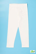 Girl's Full-Length Off White Leggings