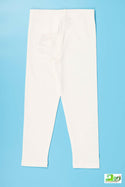 Girl's Full-Length Off White Leggings