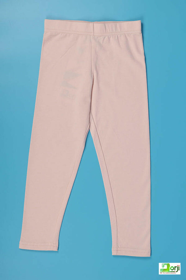 Girl's Full-Length Baby Pink Leggings