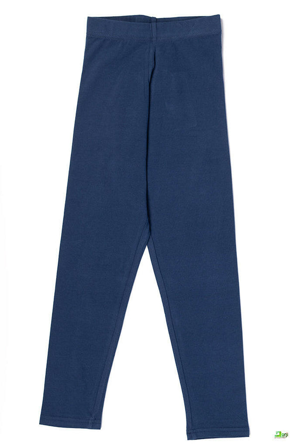 Girl's Full-Length Navy Blue Leggings