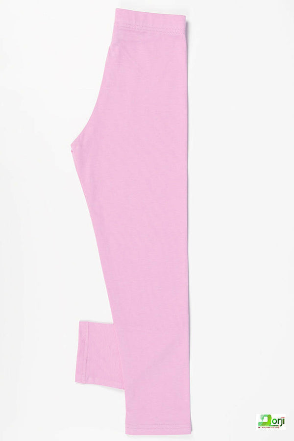 Girl's Full-Length Rose Pink Leggings