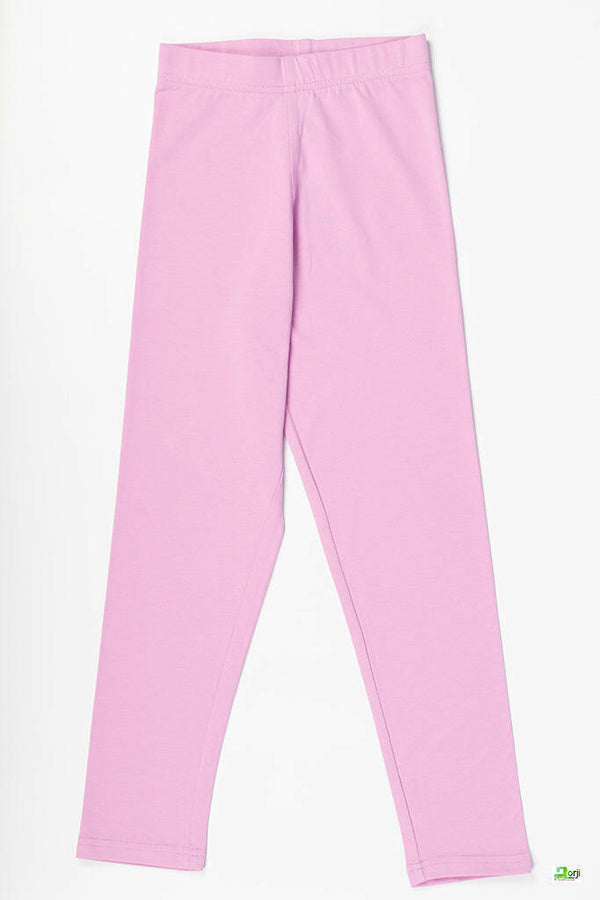 Girl's Full-Length Rose Pink Leggings