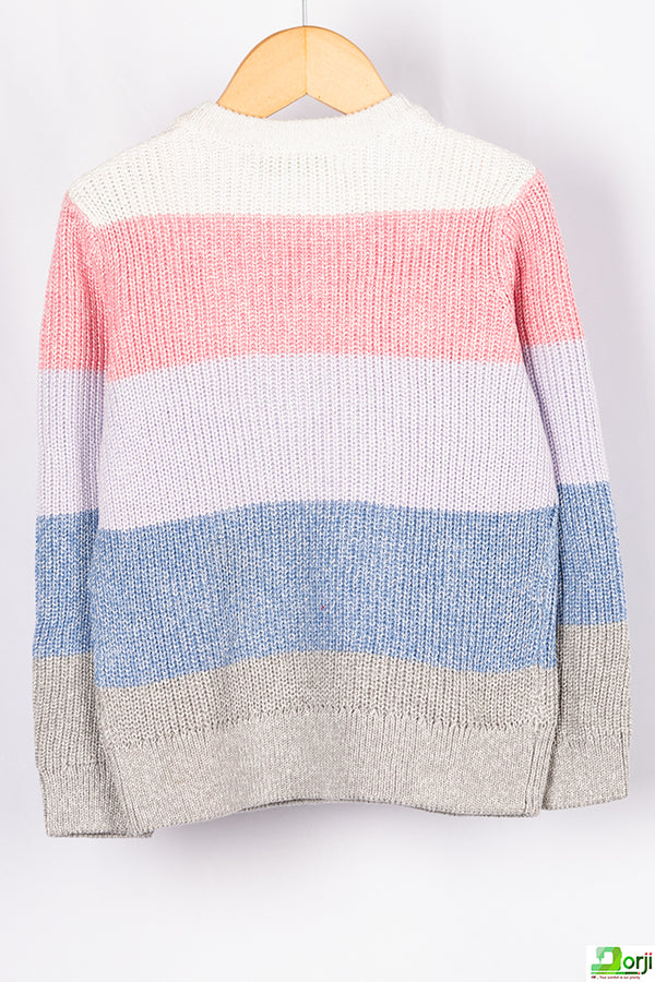 Girl's full sleeve slim fit woollen sweater in various shades