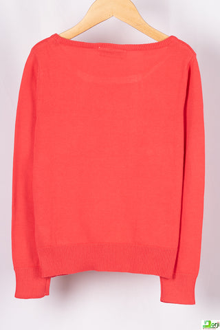 Girl's full sleeve casual fit light sweater in Pink