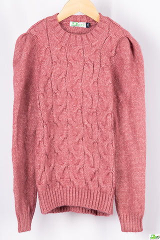 Girl’s full sleeve regular fit round neck woollen knitted sweater in various colours. A very beautifully knitted comfortable sweater with 65% cotton & 35% polyester. 