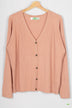 V neck full sleeve ladies soft silk cardigan with button
