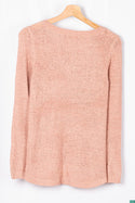 Ladies full sleeve casual fit round neck soft chunky sweater. 