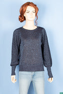 Ladies baggy full sleeve round neck Casual fit glittery light knitwear