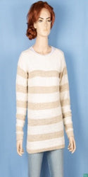Ladies full sleeve V neck casual fit knitwear in Off white & Beige shades.