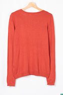 Ladies full sleeve casual fit V neck knitwear. 