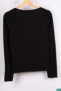 Ladies full sleeve casual fit round neck with small buttons tops