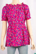 Ladies frill ruffle neck with frilly half sleeve casual fit ruffle smock floral tops