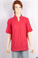 Ladies half sleeve casual fit Shirt with slightly crepes Stretchable fabric 