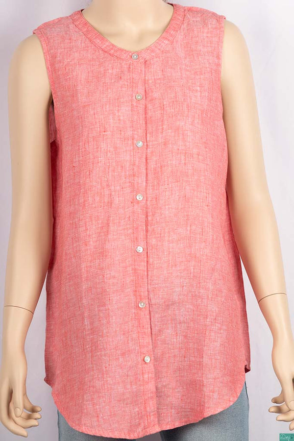 Ladies sleeveless casual fit work outfit shirts