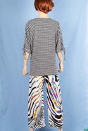 Ladies casual fit Long printed Palazzo Trousers.