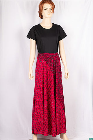 Ladies casual fit Stretchable waist skirts with Side optional belts.