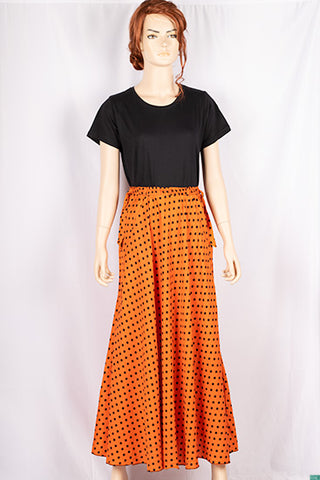 Ladies casual fit Stretchable flexible waist skirts with Side optional belts.