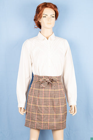 Ladies casual fit short length   Stretchy Stylish skirts with a fashionable bow belt. 