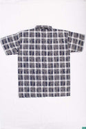 Men’s half sleeve slim fit summer Shirts on Navy and cream square pattern prints.