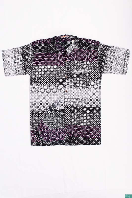 Men’s half sleeve slim fit mixed swirl pattern prints summer Shirts.