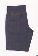 Men’s Casual Shorts are with pockets drawstring waist in charcoal and black & red check colour.