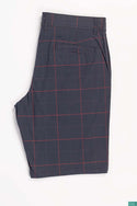 Men’s Casual Shorts are with pockets drawstring waist in charcoal and black & red check colour.